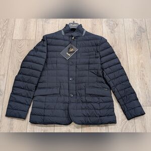 $1295 Mens MOORER "Zayver" Quilted Jacket Black 54 US 44